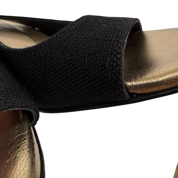 kate spade Italian Slingback Fabric Open Toe Sandal Shoe Leopard Heel Size 6 - Picture 4 of 12